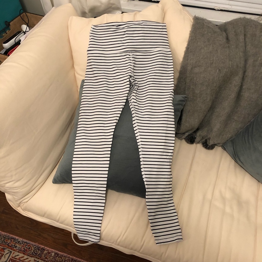 Glyder Striped High Waisted Compression Leggings